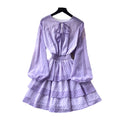 Korean style red polka dot slim-fit dress - women's summer long sleeve ruffle hem waist-cinching slimming high-end tiered dress