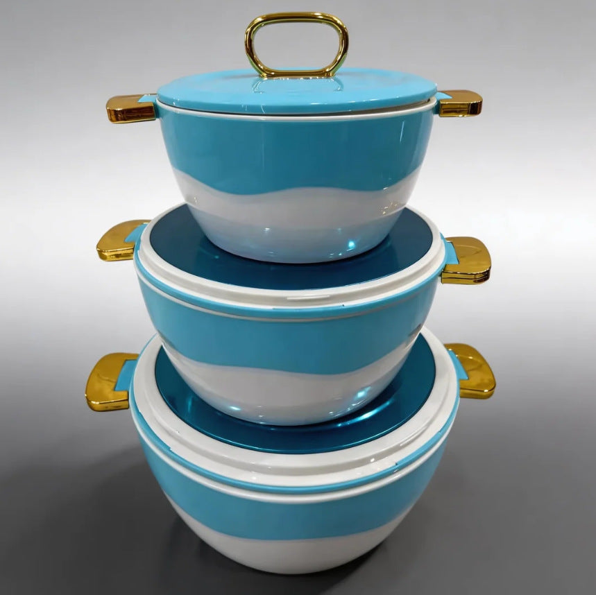 Large capacity 1.8l-3.5l-6l factory direct sales food warmersuit3pcs thermal insulation box kitchen tableware