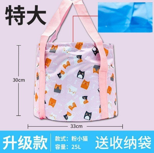 Foldable basin - portable travel round durable travel essential - outdoor water tank - portable bucket - collapsible wash basin