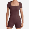 Amazon summer new women's high-stretch, body-hugging, barely-there feel, short-sleeve bodysuit - custom yoga outfit direct from the factory