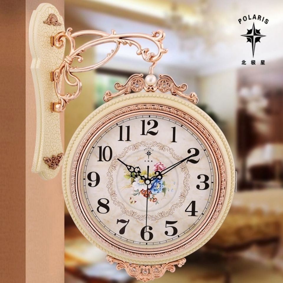 New arrival: bestselling silent quartz wall clock for living room, home, european style, minimalist design, double-sided, bedroom clock, premium quality, free shipping