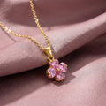 popular diamond-encrusted four-leaf clover necklace for women, accessible luxury fashion, versatile new style, non-fading clavicle chain earrings set