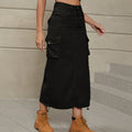 European and american clothing  cross-border foreign trade unique site  new arrival denim workwear skirt casual mid-length skirt trendy