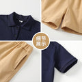 Boys' summer  new polo shirt set - short sleeve t-shirt, lightweight slim-fit casual turn-down collar two-piece outfit
