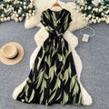 Korean style commute-friendly sleeveless printed dress - women's spring new arrival, high-waisted, a-line maxi dress with a touch of luxury and unique design