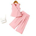 girls' short sleeve suit  summer new style