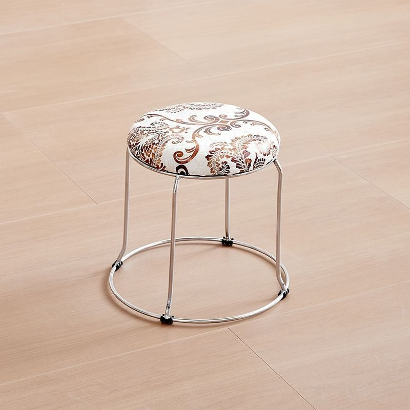 Soft stool, durable shoe changing stool, casual stool, for home bench, solid wood surface low stool, round stool, thickened steel stool