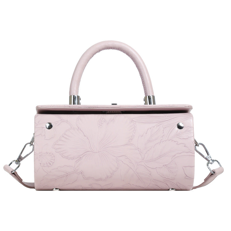 Best selling box bag women 2024fashion embossed satchel shoulder crossbody bag classy texture pillow bag