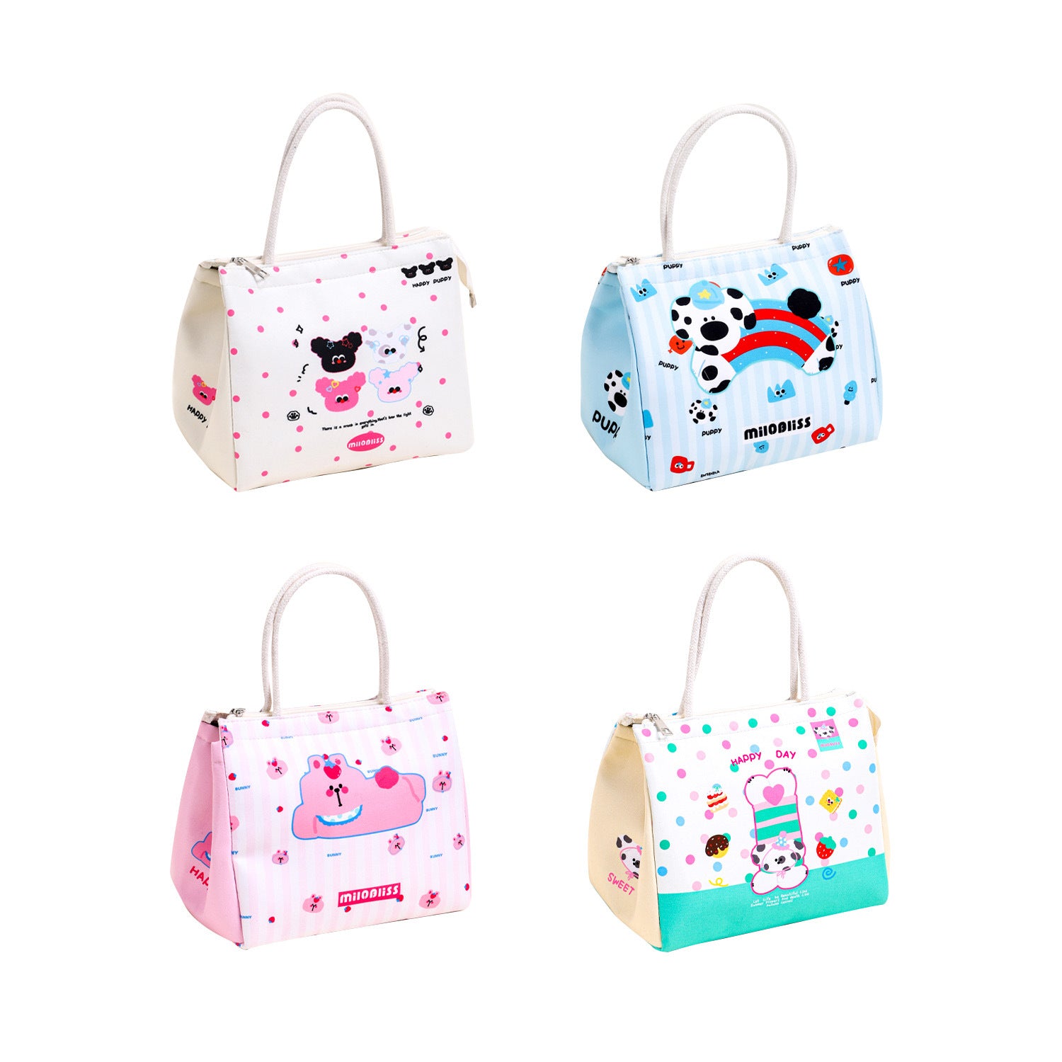 High-value cute lunch box bag Office workers and students carry aluminum foil thermal insulation lunch box bag Portable large-capacity portable bag