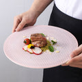 Ins embossed steak plate western dinner plate high-end creative home ceramic pasta dessert pastry wedding presentation plate
