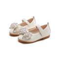spring/autumn korean style new girls' leather shoes bow princess flats kids' velcro performance dance shoes
