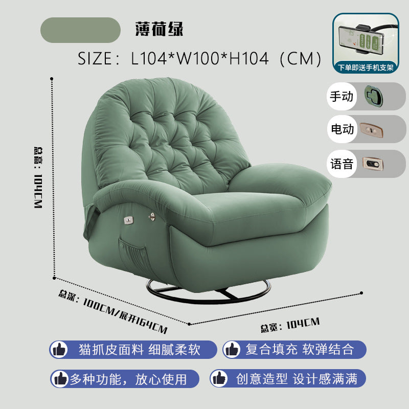 Electric multifunctional recliner - relax, lounge, and sleep in style! premium sofa pod for living room, home, and single seater