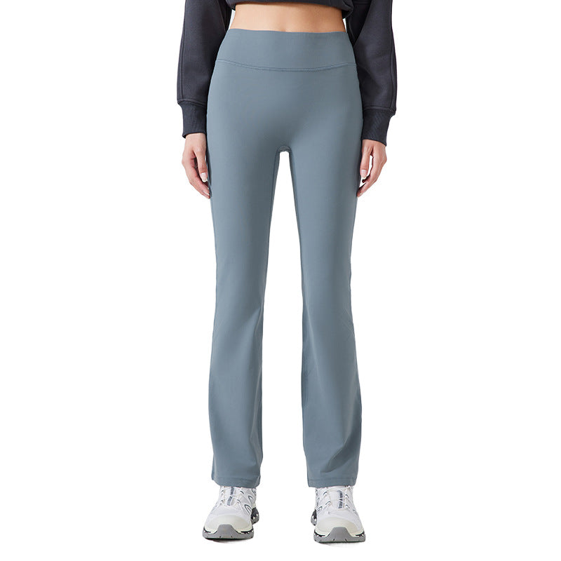 High-waisted yoga pants for women, stretchy flare leggings, fleece-lined, slimming, butt-lifting, fitness yoga wear, autumn/winter daw181