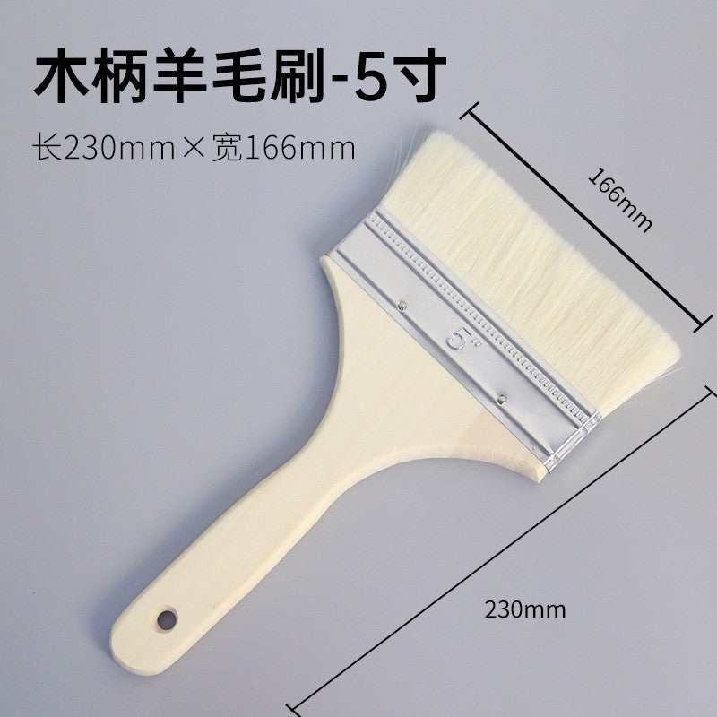 Wool brush, barbecue oil brush, baking brush, high temperature resistant, lint-free, wooden handle, soft bristles, barbecue tool accessories, barbecue