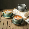 Kiln-turned coffee cup suit mug retro office water cup japanese breakfast cup good-looking ceramic tea cup