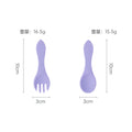 Purple spoon and fork