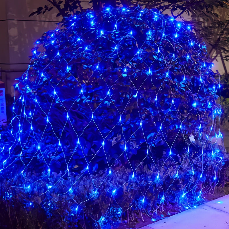 Cross-border LED fishing net light outdoor garden decoration lawn light festival lighting scene arrangement plug-in cover tree light