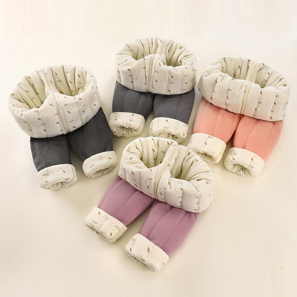 School uniform essential: autumn/winter kids' cotton pants - boys' warm & cold-proof trousers, three-layer fleece-lined & extra thick girls' leggings
