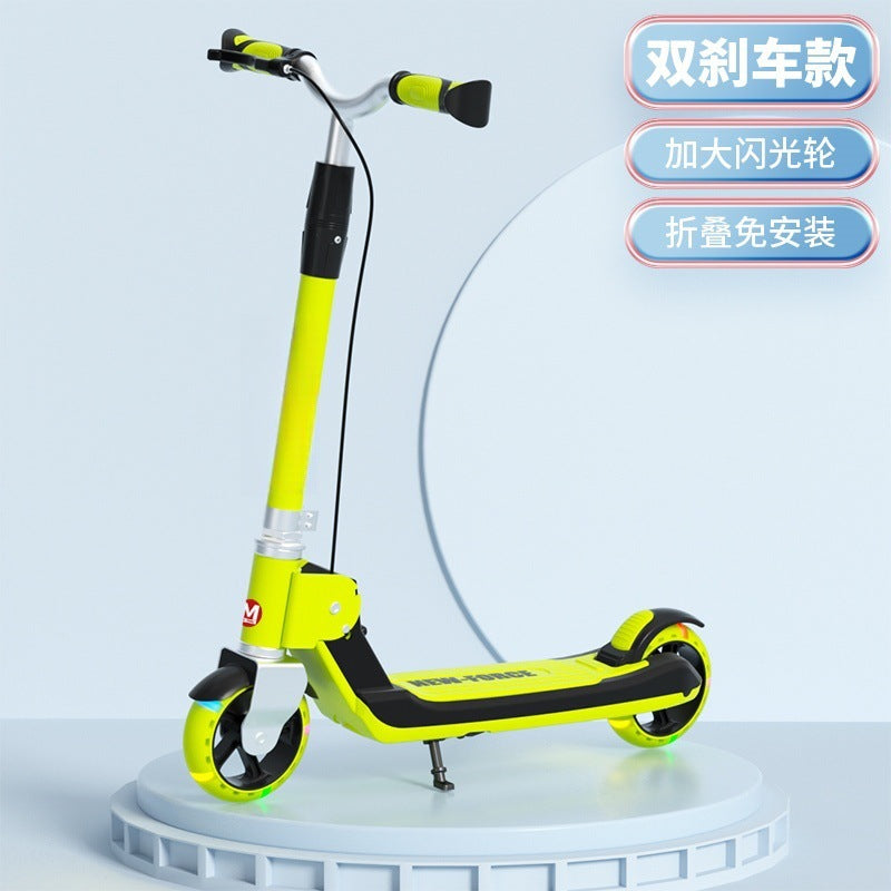New children's scooter adult two-wheeler foldable adolescent men's and women's flash wheels large wholesale scooter