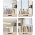 Balcony invisible clothesline gun gray clothes drying artifact rope indoor punch-free bathroom telescopic wire rope
