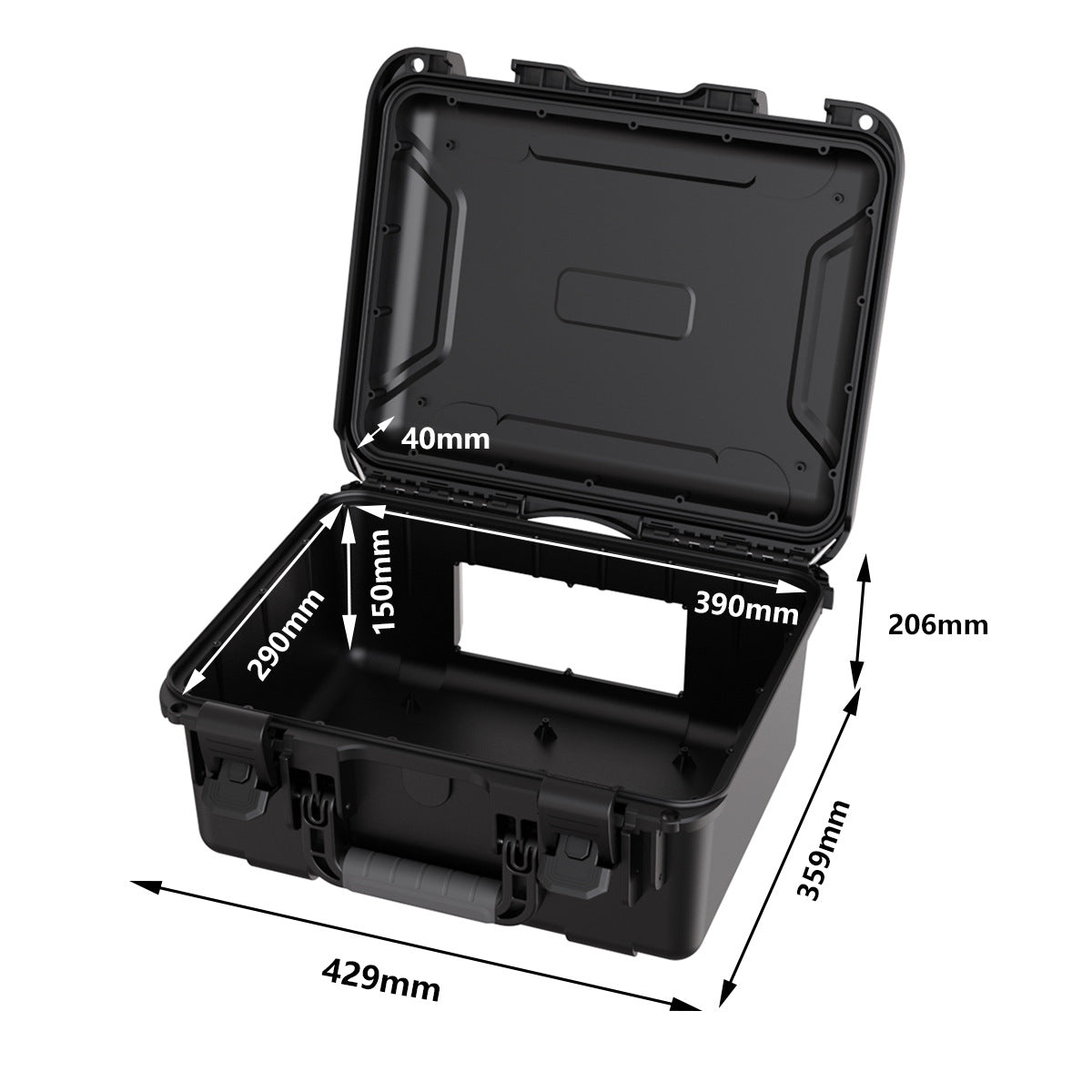 Plastic Toolbox Safety Protection Box Instrument Equipment Toolbox, Instrument Box Portable Plastic Toolbox