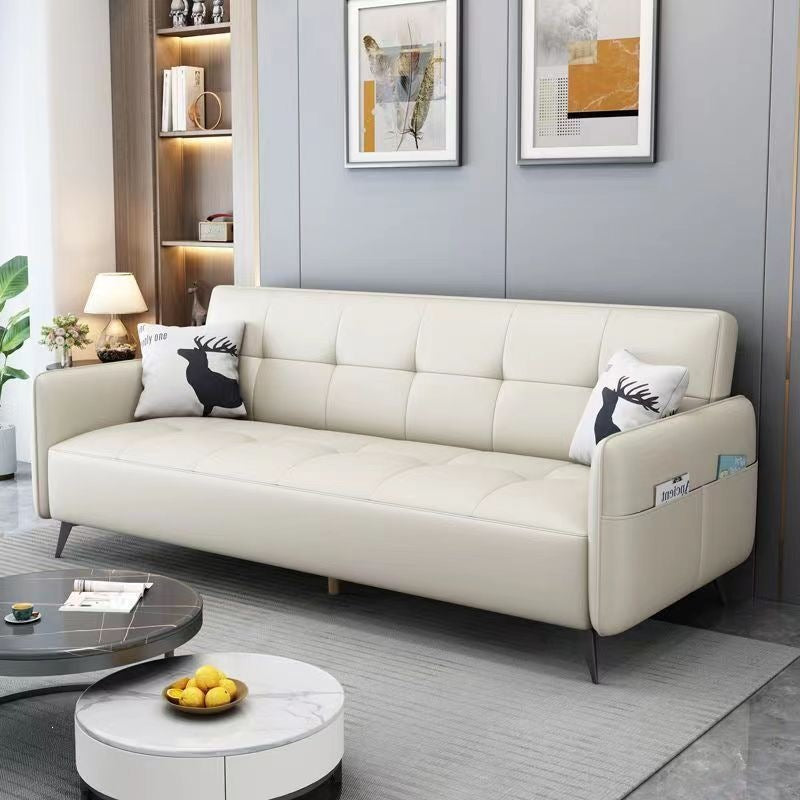 Fabric sofa for small apartments, rental properties - minimalist modern tech fabric multifunctional foldable sofa bed (2-in-1)