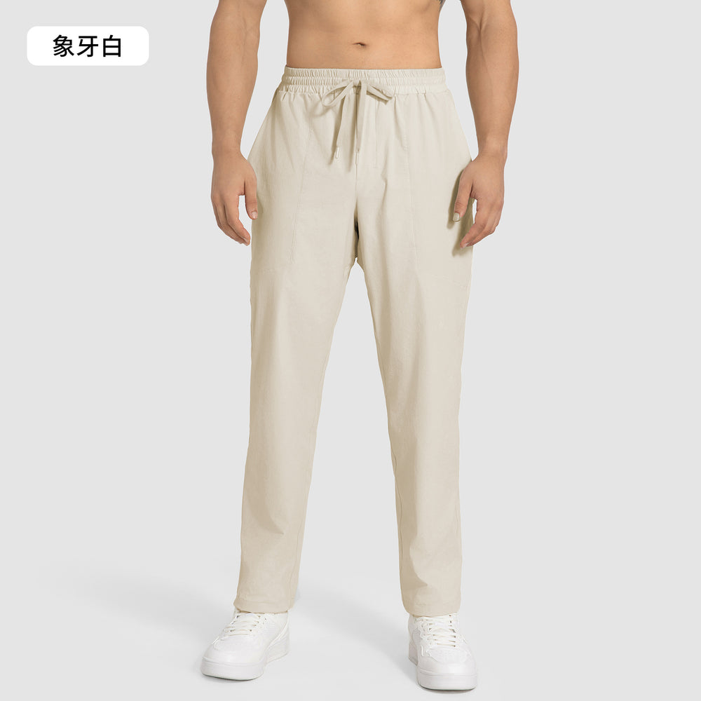 New men's casual sports trousers - summer lightweight quick-dry straight-leg pants - outdoor loose fit slimming gym pants dmk006