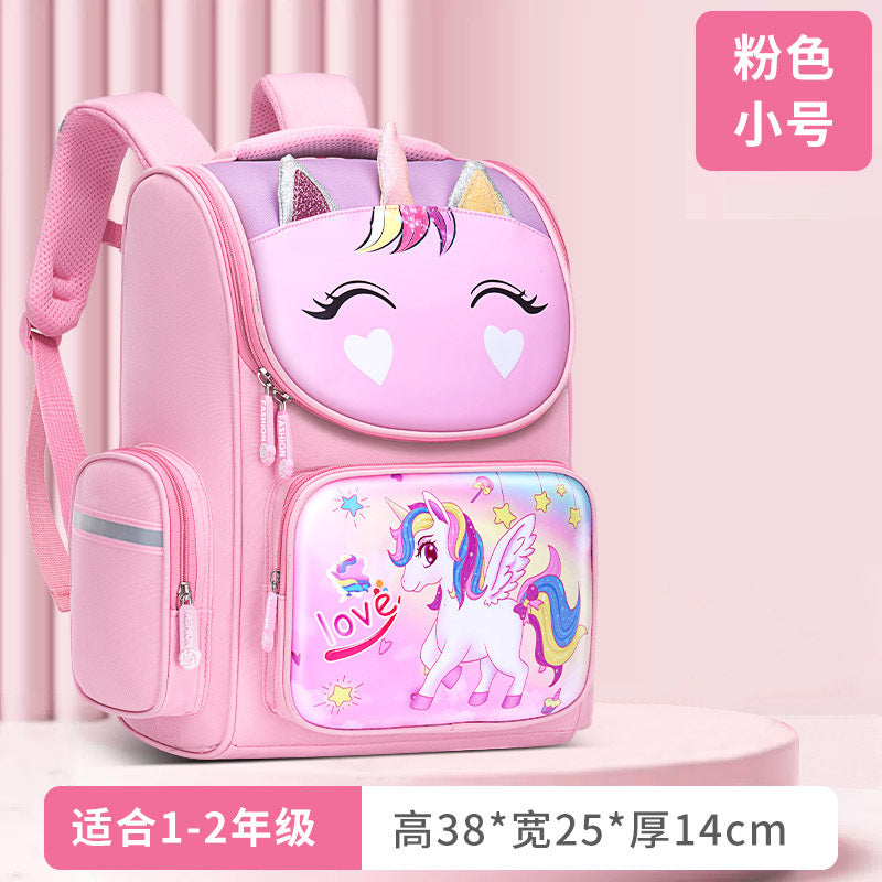 New kids' backpack - lightweight, spine-supporting schoolbag for elementary school students, grades 1-6, cute space-themed design for boys and girls