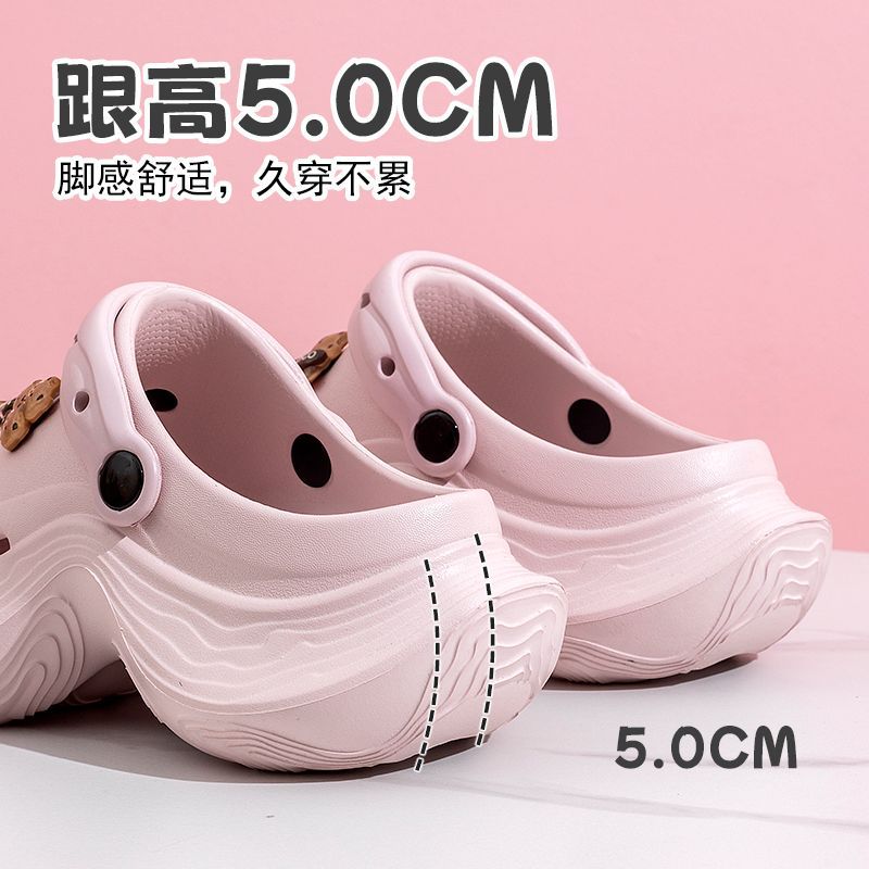 Women's clogs - 2025 summer new fashion, anti-slip, breathable, soft sole, odor-resistant, thick sole, height increasing sandals for outdoor wear