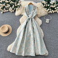 Elegant and chic jacquard dress with suit collar - sleeveless, tie-waist, slimming a-line maxi dress for women - perfect for summer