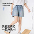 Girls' denim shorts - lightweight summer style, new  collection. trendy, breathable embroidered shorts for girls and big girls