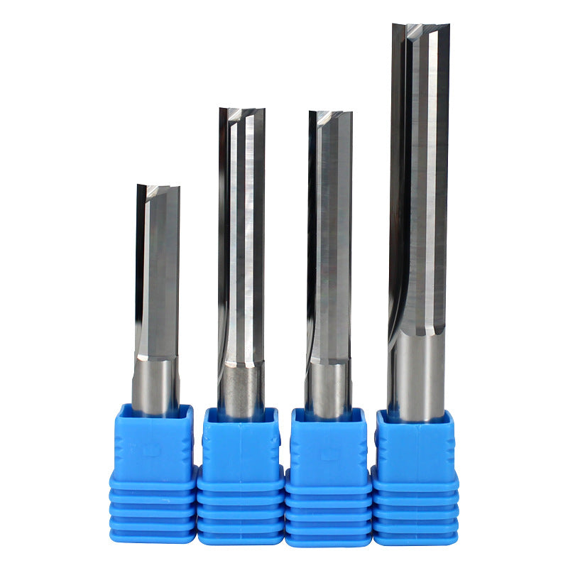 Carbide straight groove milling cutter hard bar 3.175~ 12mmCNC numerical control woodworking tool double edge straight knife cutting knife
