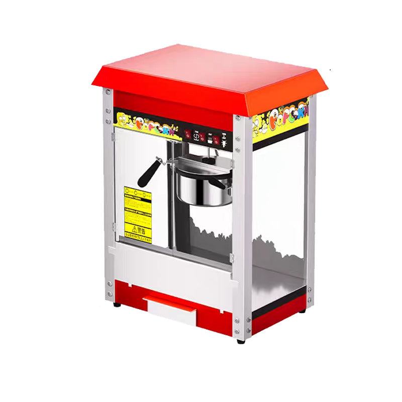 Stainless steel commercial popcorn machine - high-temperature resistant, non-stick popper for street vendors