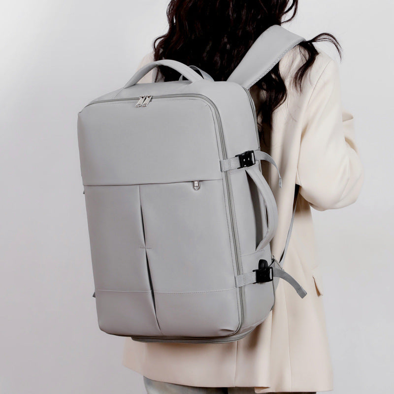 Cross-border expansion large-capacity travel backpack, men's and women's USB multi-function laptop bag, independent shoe compartment, school bag