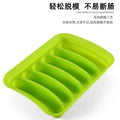 Large 6-piece silicone sausage mold with lid, ham sausage box, hot dog mold, crisper box, diy baking sausage box shape