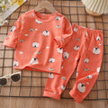 Kids' pajama set spring lycra cotton baby underwear boys' loungewear girls' thermal underwear children's clothing wholesale