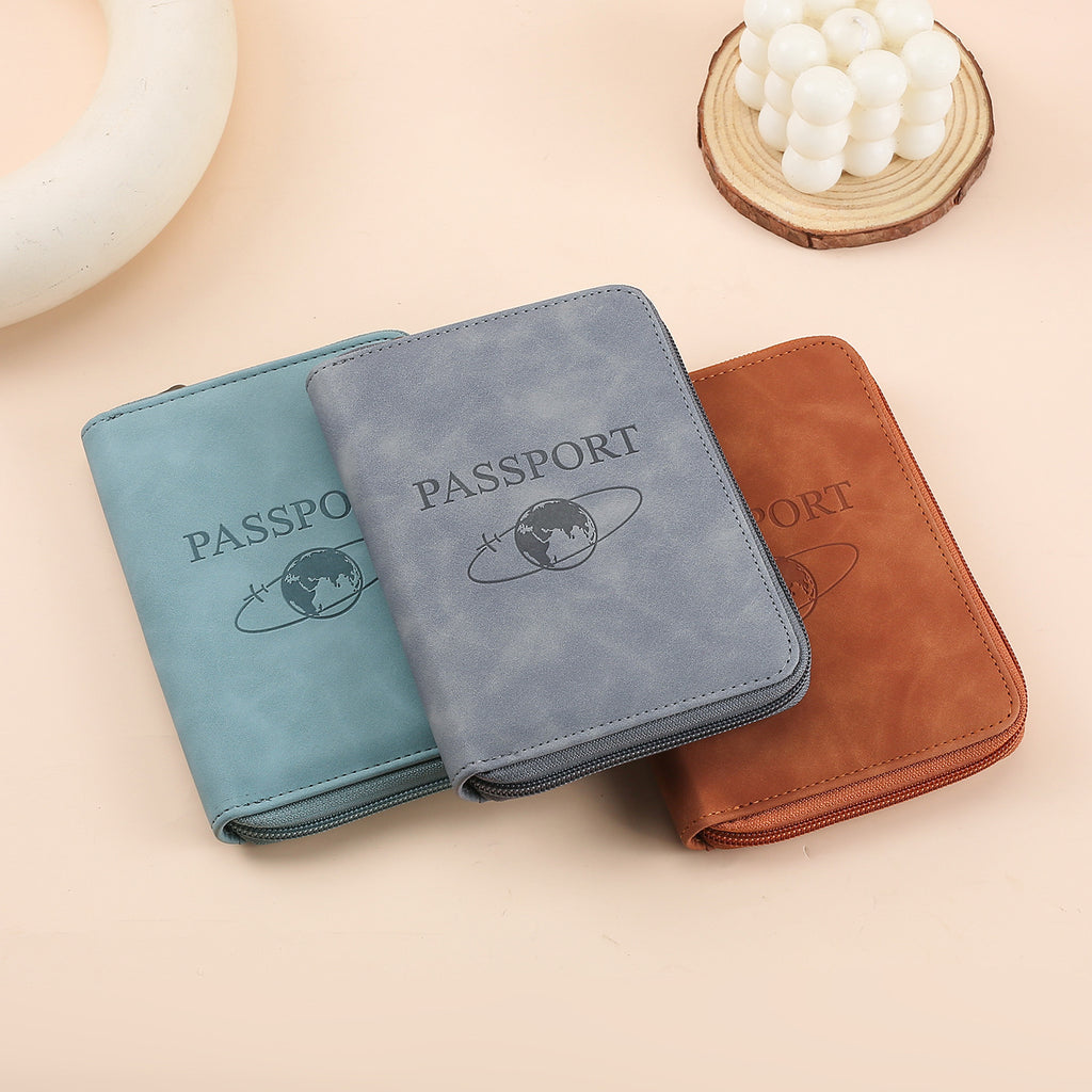 [99% rate] 2025 new matte RFID anti-theft travel ticket storage wallet new wholesale passport bag