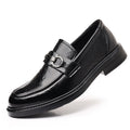 Men's leather shoes: new trendy fashion business dress shoes, non-slip, wear-resistant, slip-on loafers, casual moccasins