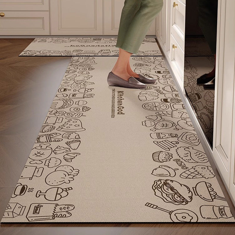 Kitchen floor mat non-slip oil-proof  new diatom mud wipeable no-wash special mat water-absorbent no-wash floor mat