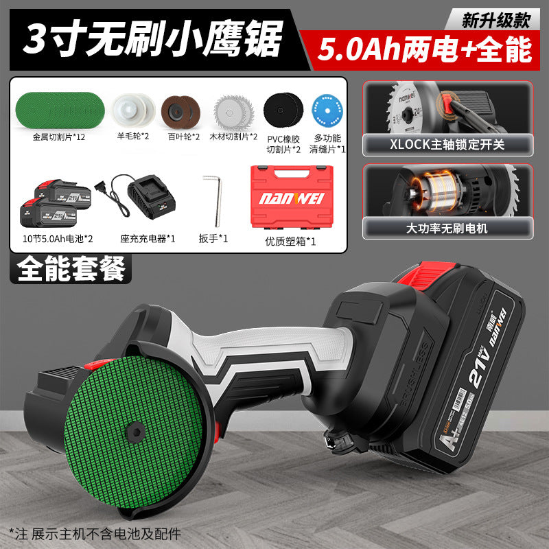 Wholesale nanwei brushless small eagle saw multi-purpose polishing and seam clearing lithium electric small mini angle grinder rechargeable cutting