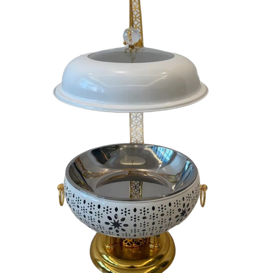 Golden stainless steel buffet warmer - 8l hotel wedding alcohol-fired buffet stove - in stock