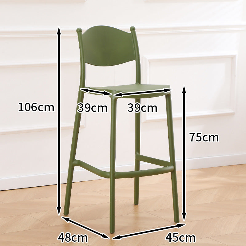 Outdoor bar chair scandinavian net red bar chair thickened plastic high chair bar stool for homecasual high stool