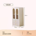 Solid wood coffee table tv cabinet french cream style for home living room floor-standing coffee table tv cabinet modern normcore style side cabinet