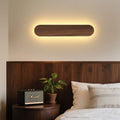 Walnut wood wall sconce, solid wood linear wall lamp, living room background wall light, new chinese style bedroom bedside lamp, hallway light