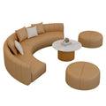 Hotel sofa bar vip room curved coffee table combination dining living room table and chair set - leather art