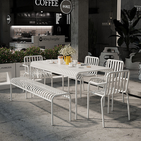 Outdoor courtyard tables and chairs, milk tea shop, coffee shop, industrial style creative leisure area arrangement, balcony, small tea table and chair combination