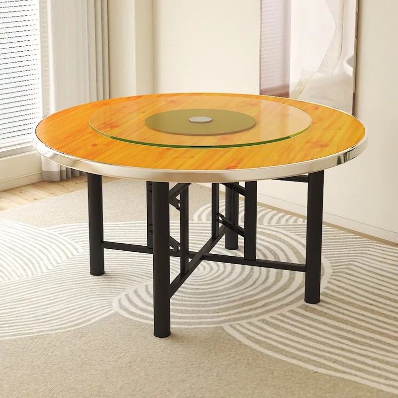 Thickened round table 12 dining table solid wood glass banquet turntable for home hotel canteen round table top dining table country dining table