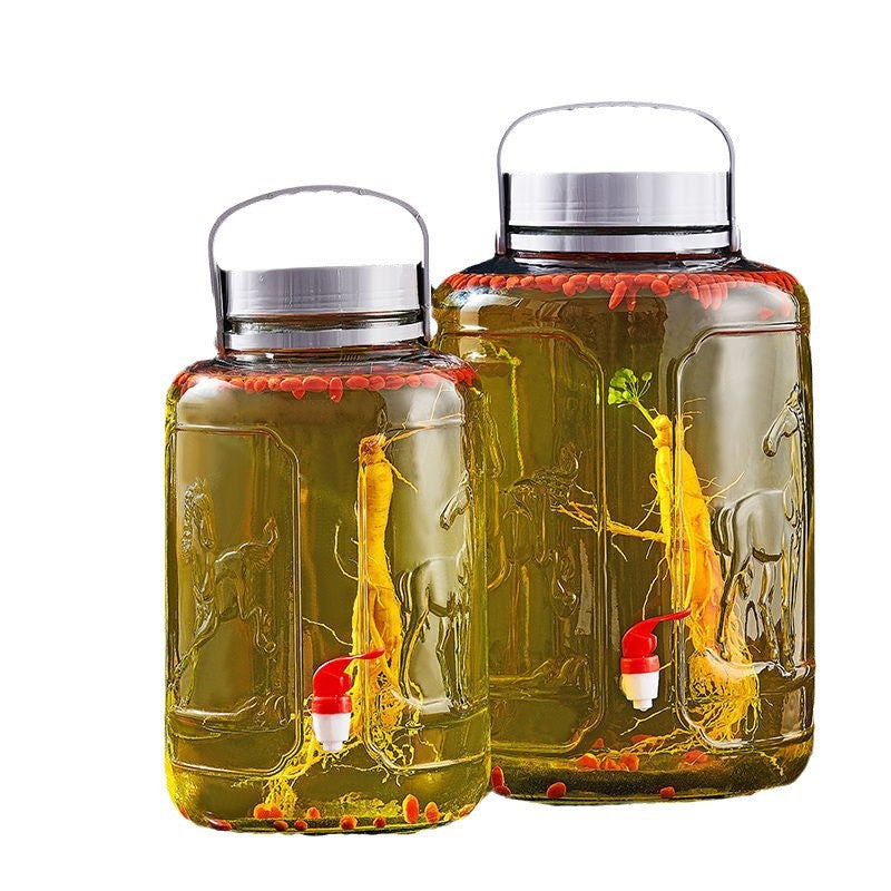 Special wine-making glass bottles and jars for home wine jars, food-grade green plums, bayberries, ginseng, empty bottles for wine-making