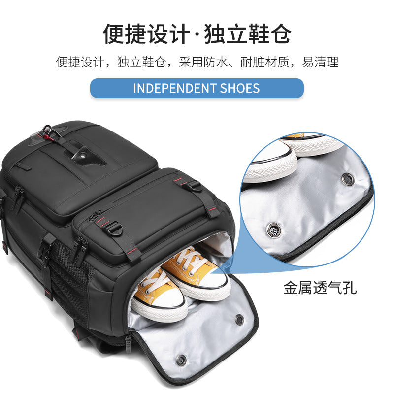 Source factory customized new backpack men's large-capacity travel bag outdoor business trip Oxford cloth backpack men's