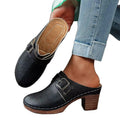 Plus sizecasualexportretrothick sole half slippers for women 2026springoutwearplus sizelazy slip-on slippers